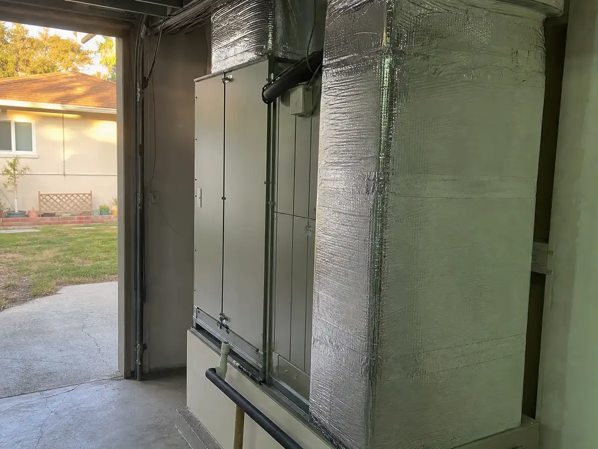 Freshly cleaned vent back in place — completed job in Bodega Bay, CA